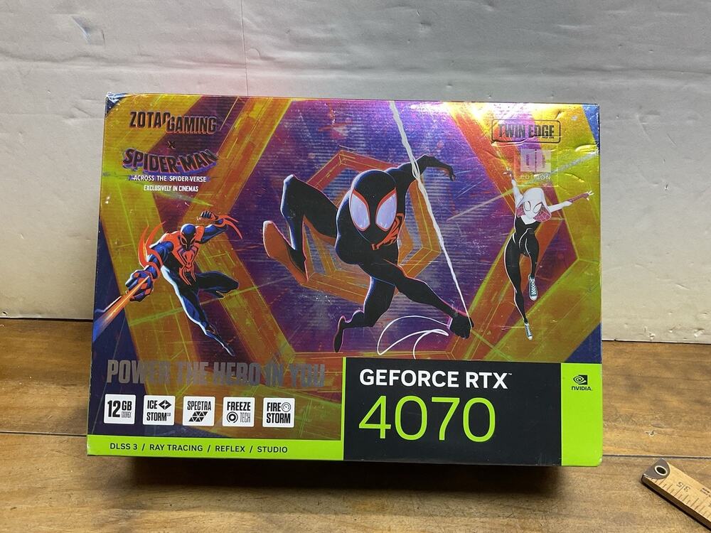 ZOTAC NVIDIA GeForce RTX 4070 GAMING AMP AIRO GPU Spiderman Bundle 12GB GDDR6X